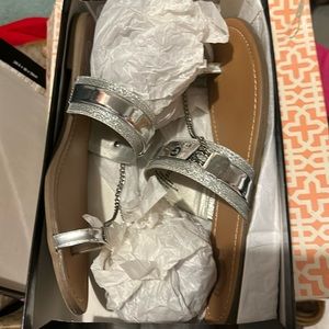 GUESS Silver Sparkly Sandals